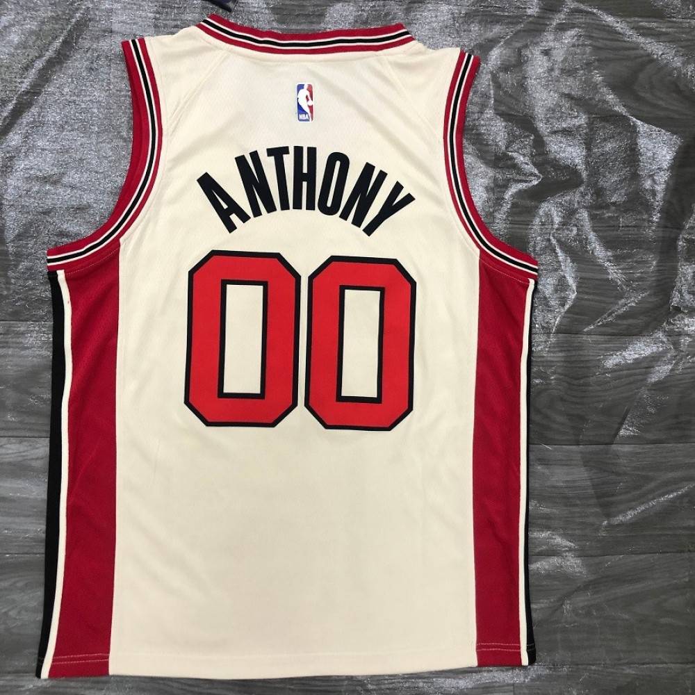 Men's Portland Trail Blazers Carmelo Anthony Cream 19/20 Swingman Jersey - City Edition-Pro Kit Vault | Brand New 26/27 Sports Jerseys